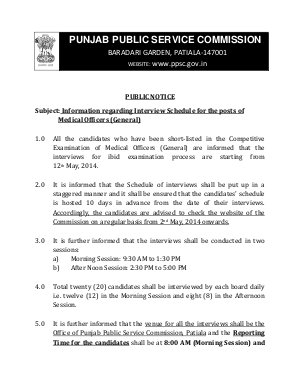PPSC Announced Interview Date for Medical Officers (General) Posts 2014