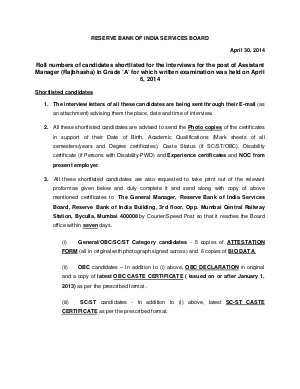 RBI Declared Written Result for the Post of Assistant Manager (Rajbhasha) in Grade ‘A’ 2014