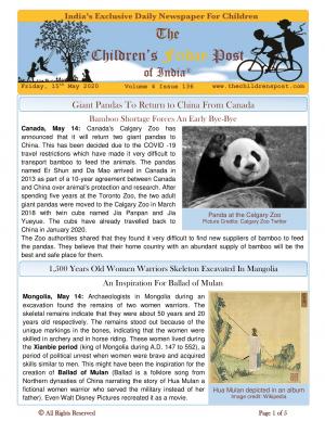 The Children's Post, 15th May 2020