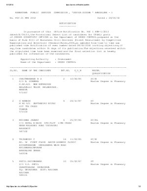 KPSC Bangalore Announced list of Various Posts in 4 Departments 2014 (Jr. Scientific Officer)