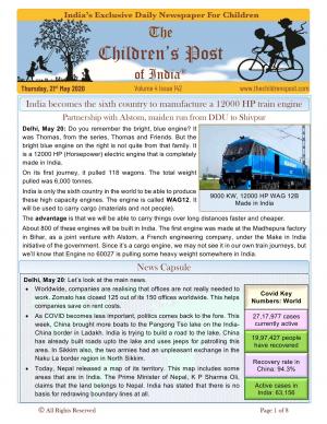 Announcing - The Children's Post Online Student Debate June 2020