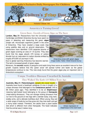 The Children's Post, 22nd May 2020