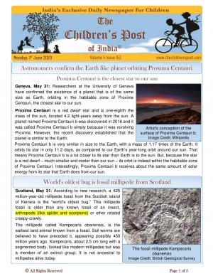 The Children's Post, 1st June 2020