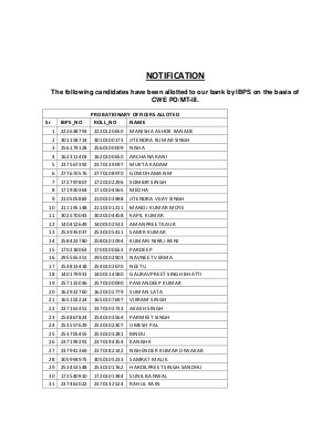 Oriental Bank of Commerce Declared Result for PO Posts through CWE PO/MT-III 2014