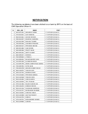 OBC Announced List of Selected Candidates for Specialist Officers Posts by IBPS