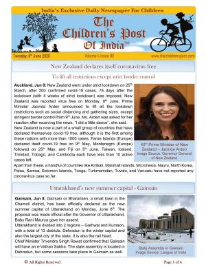 The Children's Post, 9th June, 2020