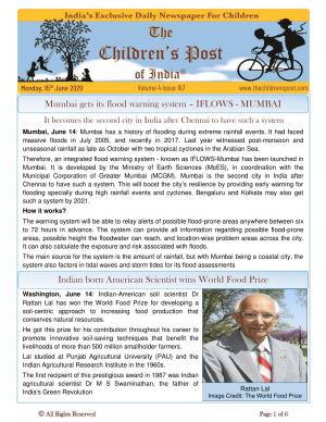 The Children's Post, 15th June 2020