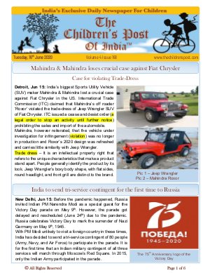 The Children's Post, 16th June, 2020