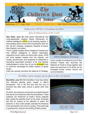 The Children's Post, 17th June, 2020