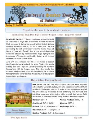 The Children's Post, 21st June 2020