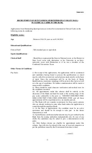 State Bank of Bikaner & Jaipur Notified Recruitment for Clerical Cadre Vacancies 2014