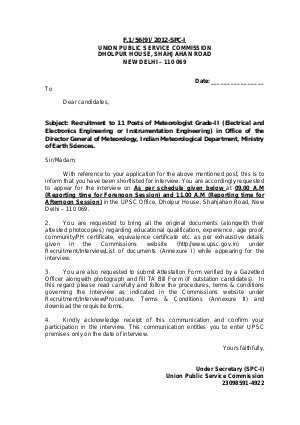 Schedule for 11 Posts of Meteorologist Grade-II (Electrical and Electronics Engineering or Instrumentation Engineering)