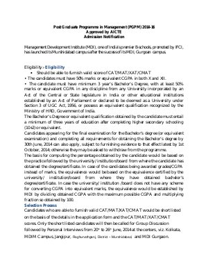 MDI, Murshidabad announced admission for PGPM programme 2014-16