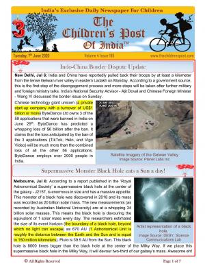 The Children's Post, 7th July, 2020