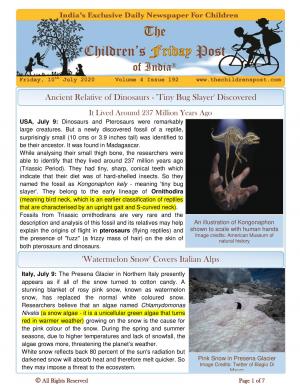 The Children's Post, 10th July 2020