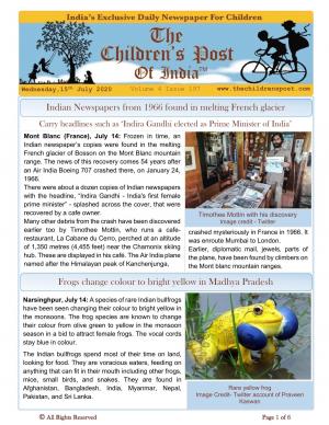 The Children's Post, 15th July 2020