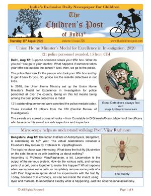 The Children's Post, 13th August, 2020