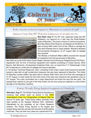 The Children's Post, 18th Aug, 2020