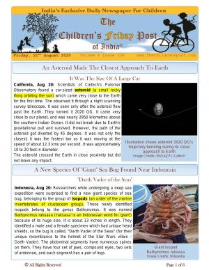 The Children's Post, 21st August 2020