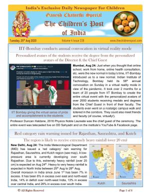 The Children's Post, 25th August 2020