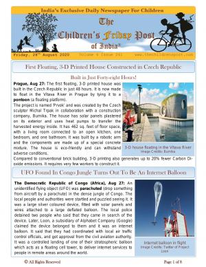 The Children's Post, 28th August 2020