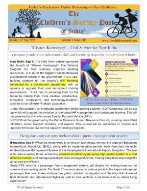 The Children's Post, 6th Sep 2020