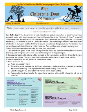 The Children's Post, 8th Sep, 2020