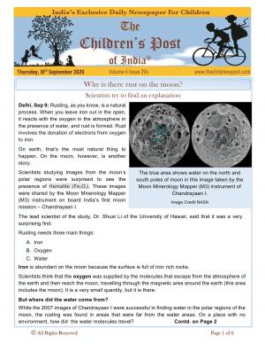 The Children's Post, 10th September 2020 