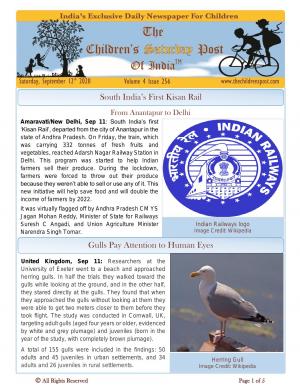 The Children's Post, 12th September 2020