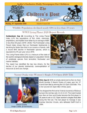 The Children's Post, 14th September 2020