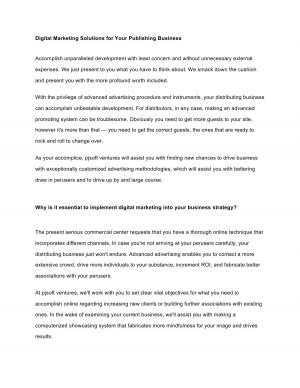 Digital Marketing Solutions for Your Publishing Business