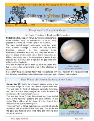 The Children's Post, 18th September 2020