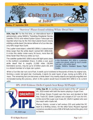 The Children's Post, 21st Sep 2020