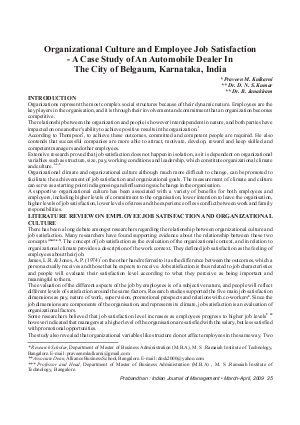PIJM-March-April09-Article3-Organizational Culture and Employee Job Satisfaction