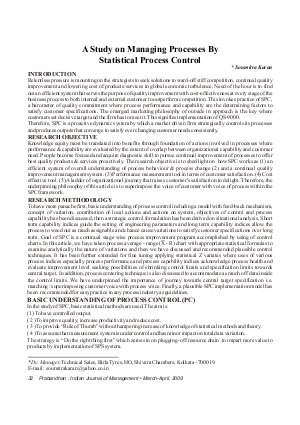 PIJM-March-April09-Article4-A Study on Managing Processes by Statistical Process Control