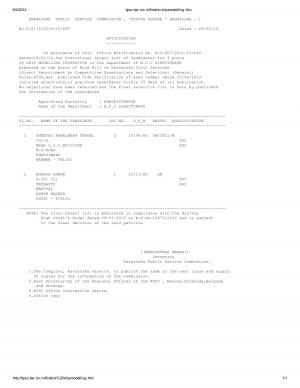 KPSC Announced Results for the Posts of Music Teacher (Vocal/ Instrumental) 2014