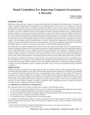 PIJM-Sep-Oct09-Article2-Board Committes For Improving Corporate Governance