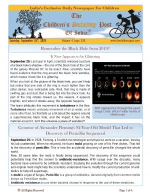 The Children's Post, 26th September 2020