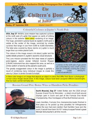 The Children's Post, 28th Sept 2020