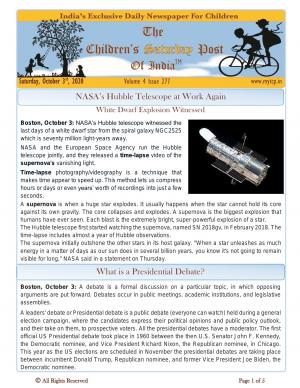 The Children's Post, 3rd October 2020