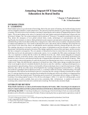 PIJM-May11-Article5-Amazing Impact of E-learning Education In Rural India