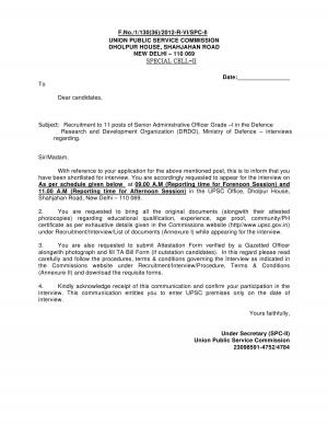 UPSC Issued Interview Schedule For 11 Senior Administrative Officer Post