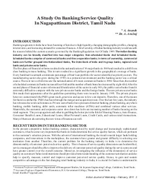 IJM-February2011-Article1-A Study On Banking Service Quality In Nagapattinam District, Tamil Nadu