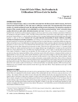 IJM-March11-Article7-Uses of Coir Fibre, Its Products & Utilization Of Geo-Coir In India