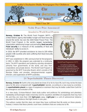 The Children's Post, 10th October 2020