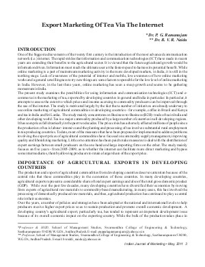IJM-May11-Export Marketing of Tea Via The Internet