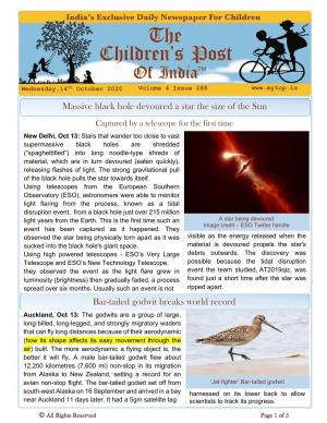 The Children's Post, 16th October, 2020