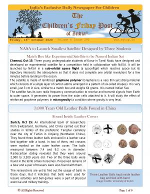 The Children's Post, 16th October 2020