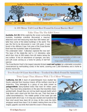 The Children's Post, 30th October 2020