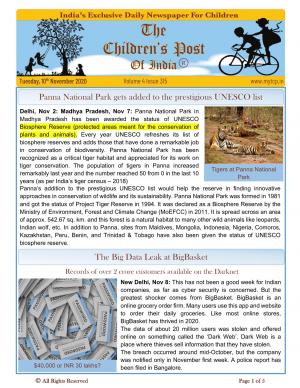 The Children's Post, 10th Nov, 2020